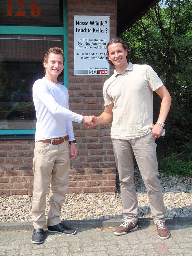 2012 - Sascha Hubert beginnt seine Ausbildung bei Abdichtungstechnik Morscheck